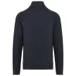 Designed To Work - Pamut állógalléros, cipzáras unisex pulóver - Tengerészkék - 2XL