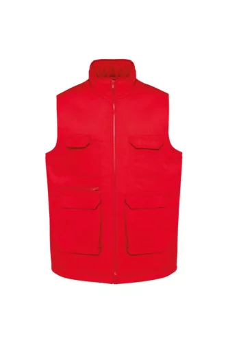 Designed To Work - Többzsebes unisex mellény - Piros - L