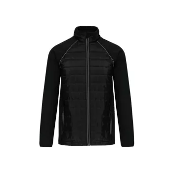   Designed To Work - Vízlepergető, zsebes, steppelt unisex kabát - Fekete/Ezüst - S