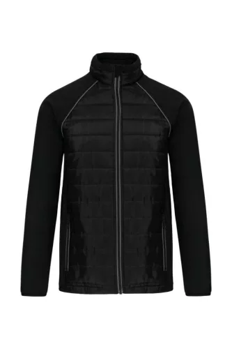 Designed To Work - Vízlepergető, zsebes, steppelt unisex kabát - Fekete/Ezüst - S