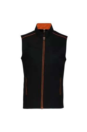 Designed To Work - Kontrasztos férfi mellény - Fekete/Narancssárga - XL