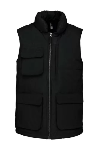 Designed To Work - Vízálló, steppelt unisex mellény - Fekete - 5XL