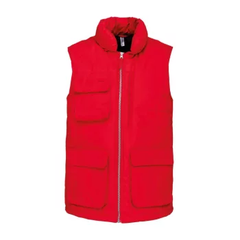   Designed To Work - Vízálló, steppelt unisex mellény - Piros - M