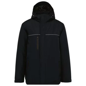   Designed To Work - Kapucnis, vízálló unisex kabát - Fekete - XS